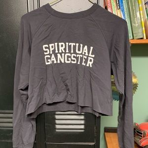 Spiritual gangster cropped sweatshirt